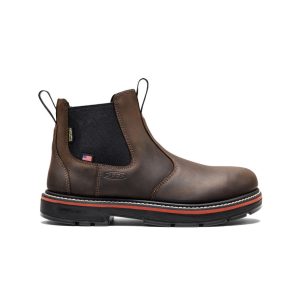 Men's Liberty Chelsea 90° Heel Work Boot (Soft Toe) | Coffee Bean/Black